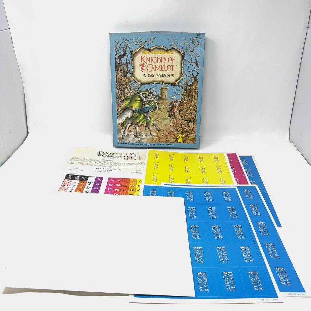Knights of Camelot TSR 1009 1980 First Edition Complete Unpunched Board Game